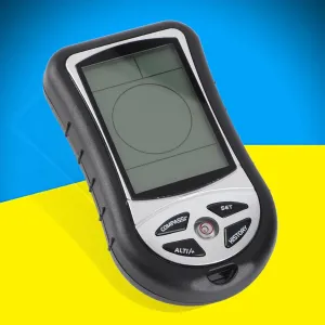 Digital Altimeter Barometer Compass Weather Forecast for Outdoor Hiking, Electronic Navigation Tool with Rope for Outdoor Sports Enthusiasts