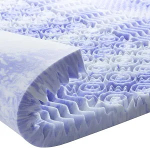 Dreamsmith 3 Inch 7-Zone King Memory Foam Mattress Topper, Cooling Gel Infused Foam Mattress Topper King for Pressure Relief, CertiPUR-US Certified