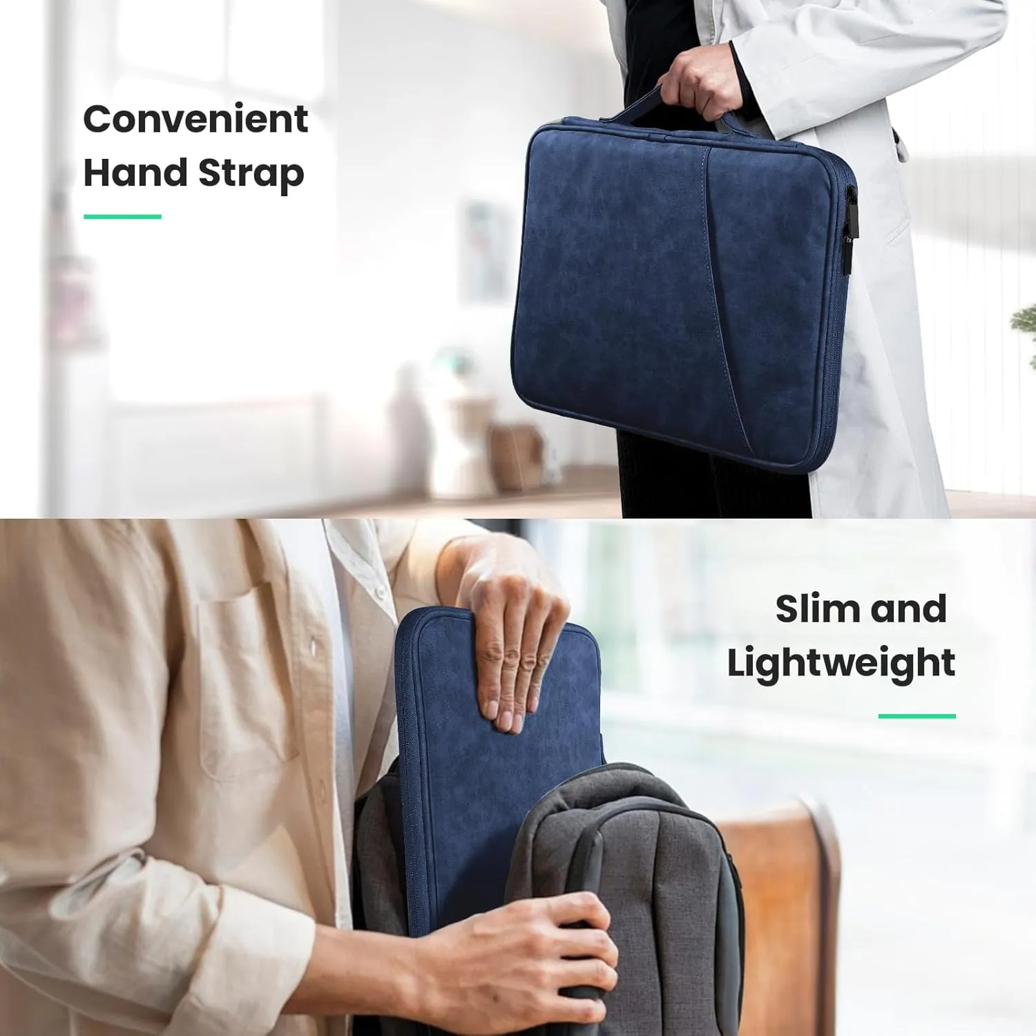 DTTO 9-11 Inch Tablet Sleeve Bag for iPad A16 11-in/Air 11-in M3 M2, iPad 10th Gen 10.9", iPad 9/8/7th Gen 10.2", iPad Air 5/4th Gen 10.9", iPad Pro 11, Galaxy Tab A9 , Waterproof Travel Bag, Navy