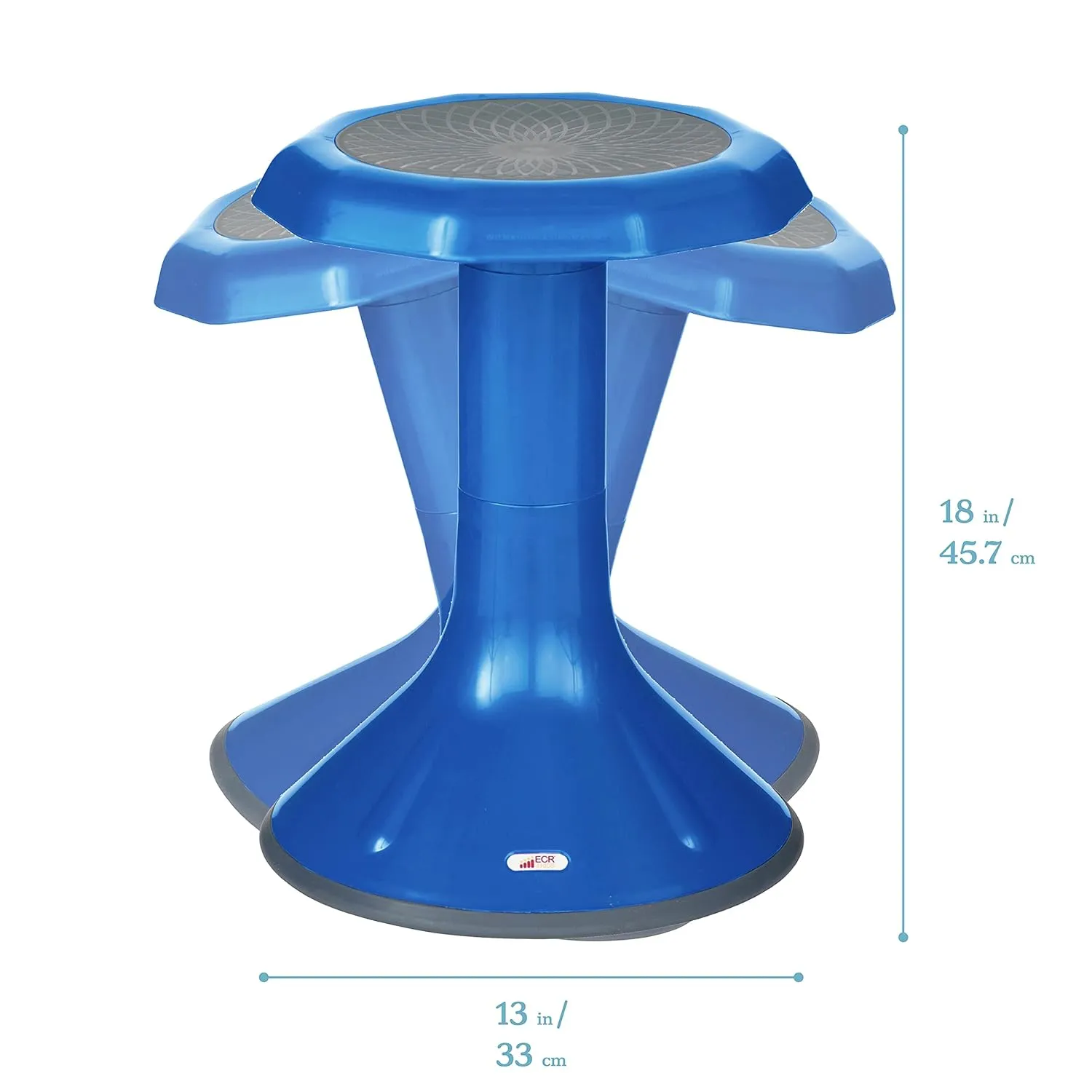 ECR4Kids ACE Active Core Engagement Wobble Stool, 18-Inch Seat Height, Flexible Seating, Blue
