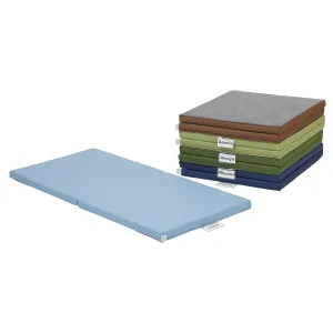 ECR4Kids SoftZone Folding Rainbow Rest Mats, Classroom Furniture, Earthtone, 5-Piece