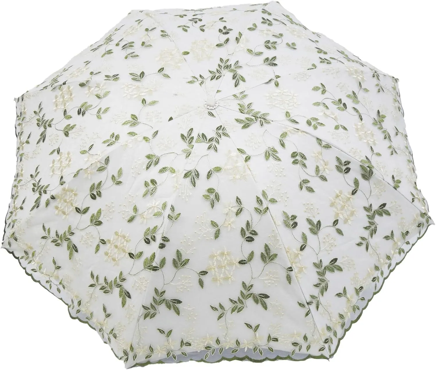 Embroidery Floral Lace Umbrella for Women/Girls, UV Umbrellas for Sun Protection,Folding Compact Umbrella,Portable Fancy Umbrella for Travel