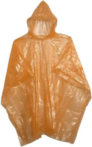 Emergency Disposable Rain Ponchos 8 Colors - (Sold in 5, 10, 30, or 200 Packs)