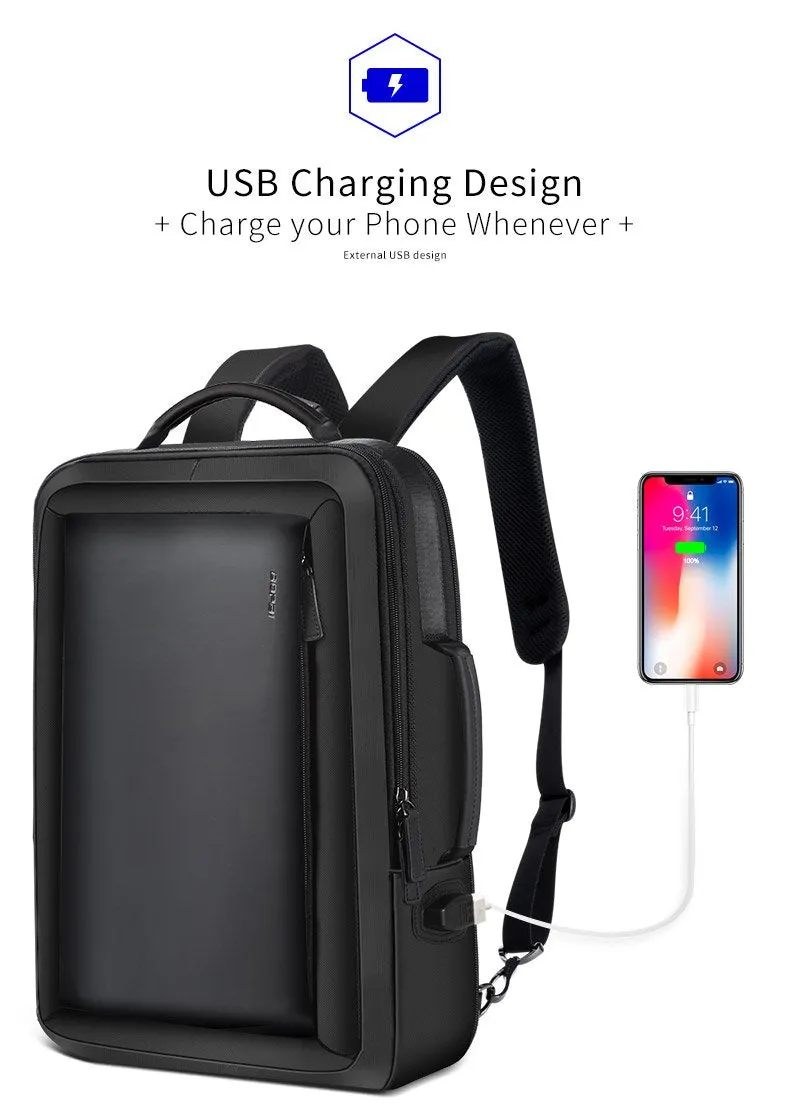 Enlarge Anti Theft Laptop Backpack with USB External Charge