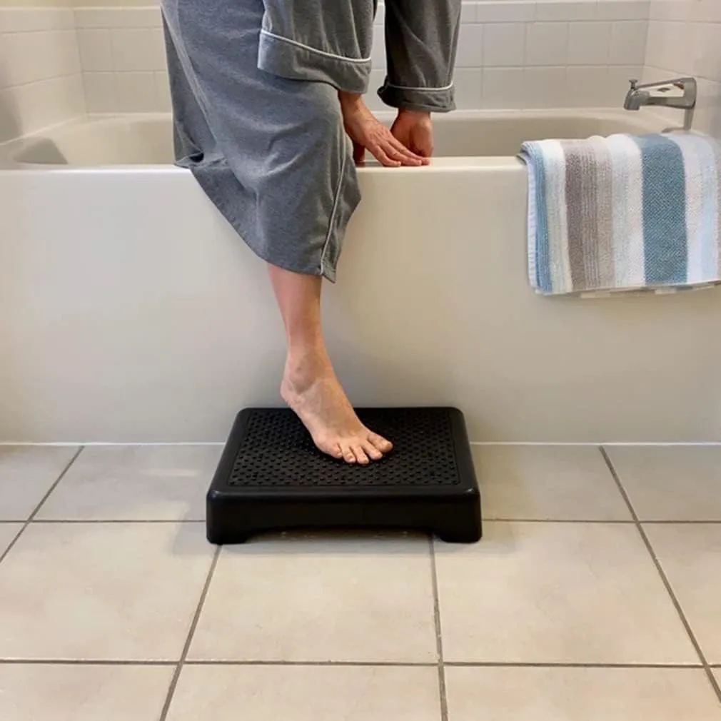 Evelots Mobility Half Step - 2 Pack - Nonslip Treads Indoor or Outdoor Sturdy for Door, Bed, Bathtub & Shower - Hold up to 400 Pounds