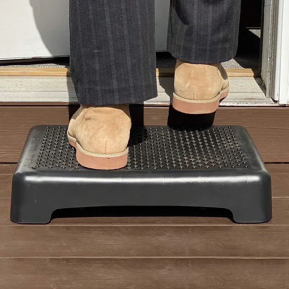 Evelots Mobility Half Step - 2 Pack - Nonslip Treads Indoor or Outdoor Sturdy for Door, Bed, Bathtub & Shower - Hold up to 400 Pounds