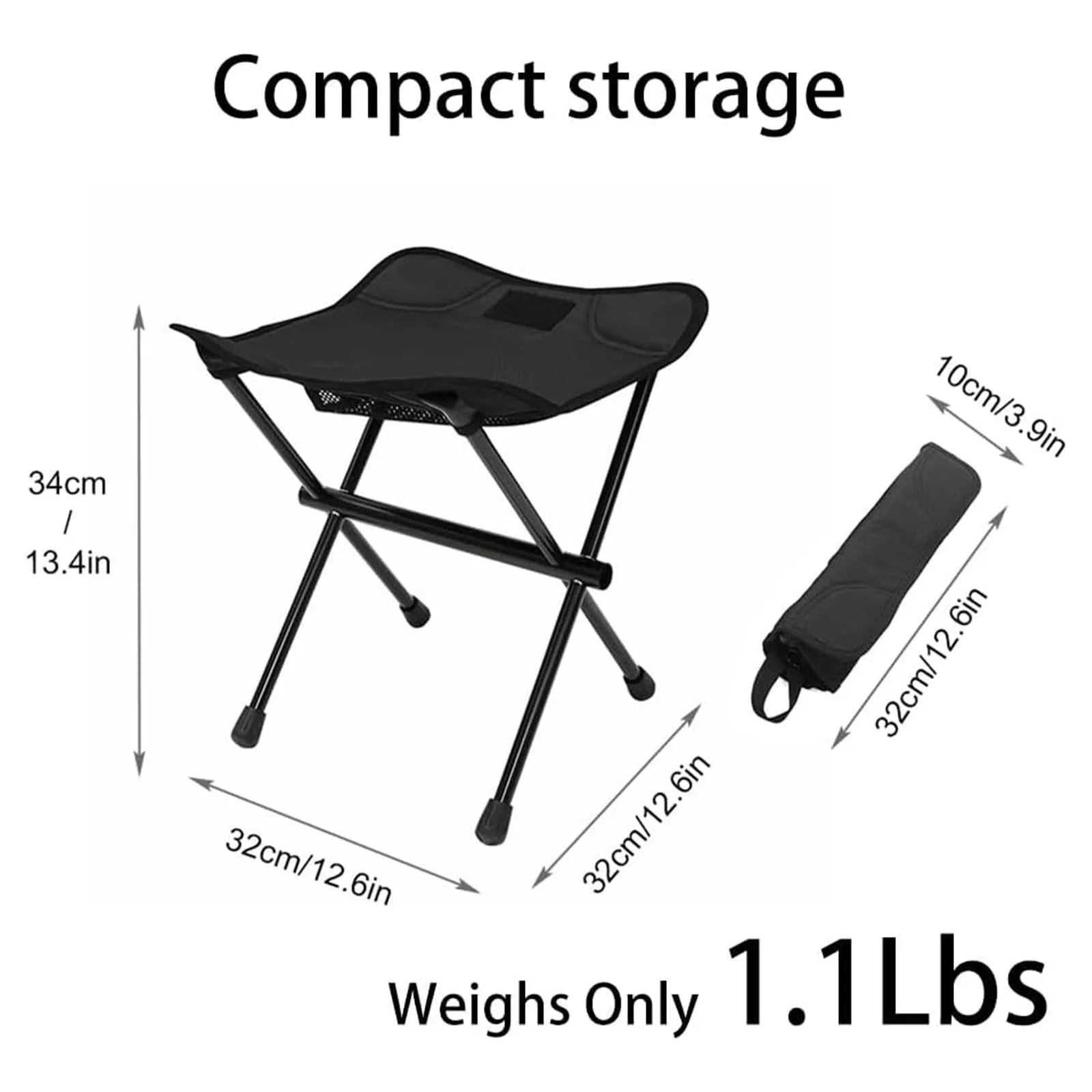 EVER ADVANCED 12PCS Camping Stool