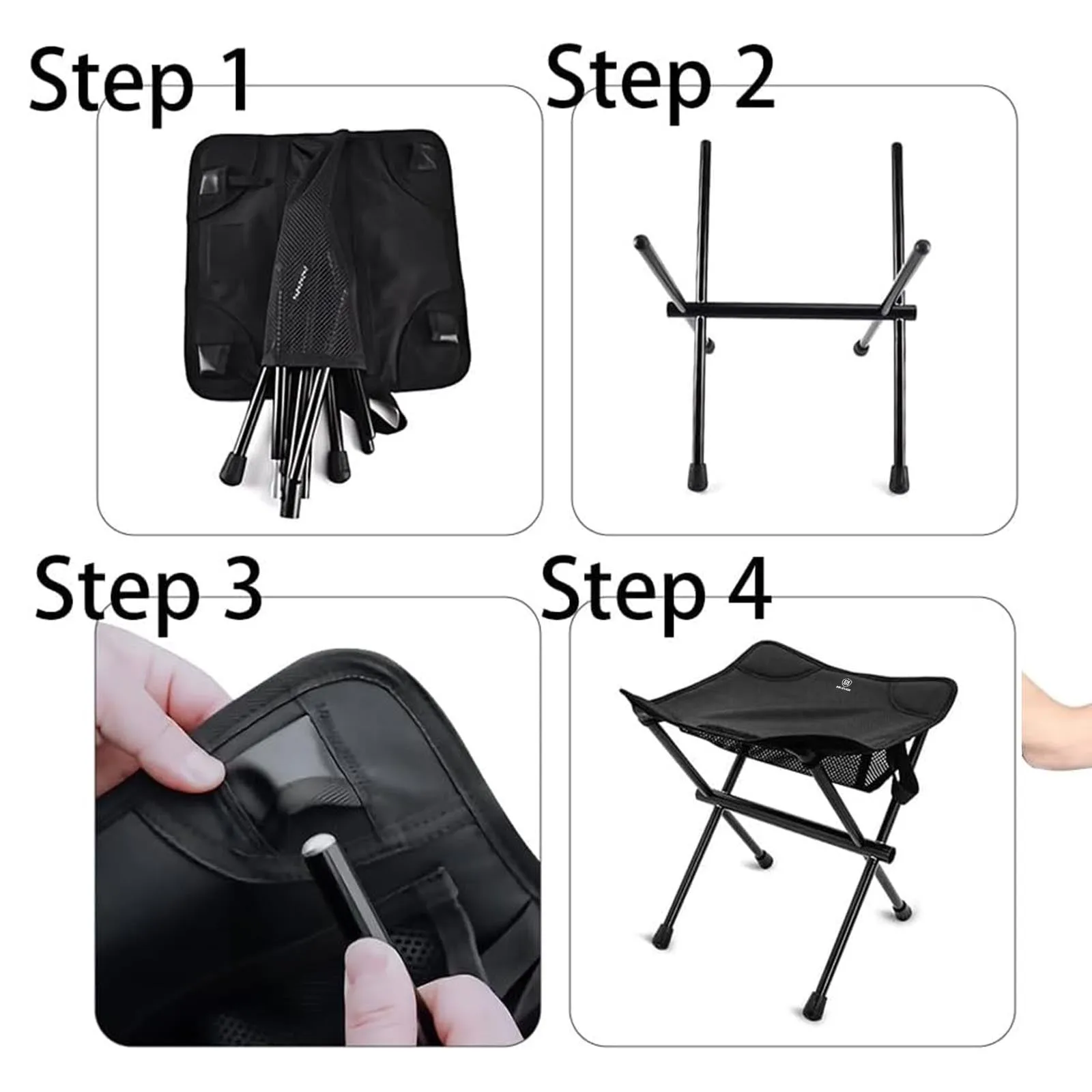 EVER ADVANCED 12PCS Camping Stool