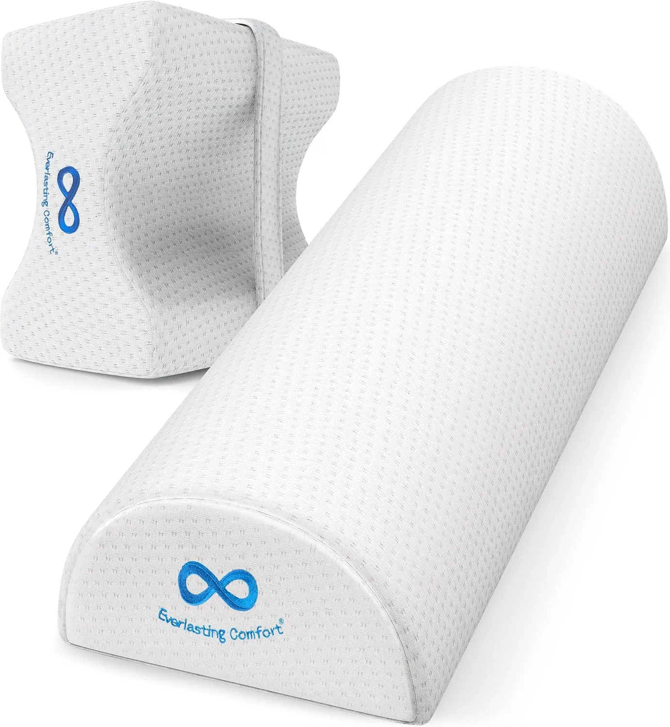 Everlasting Comfort Knee Pillow & Half Moon Pillow - Sleep Harmony Set for Pain Relief & Postural Support - Align Your Spine, Relieve Pressure, and Enhance Comfort