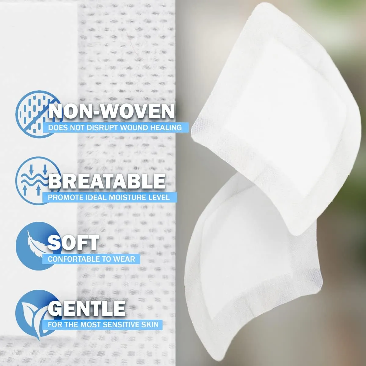 EVERLIT Island Dressing Bordered Gauze | Large Wound Care Bandage with Adhesive Border| Sterile, Soft & Highly Absorbent Medical Grade Dressing Pad (6x6 Inch (Pack of 30))