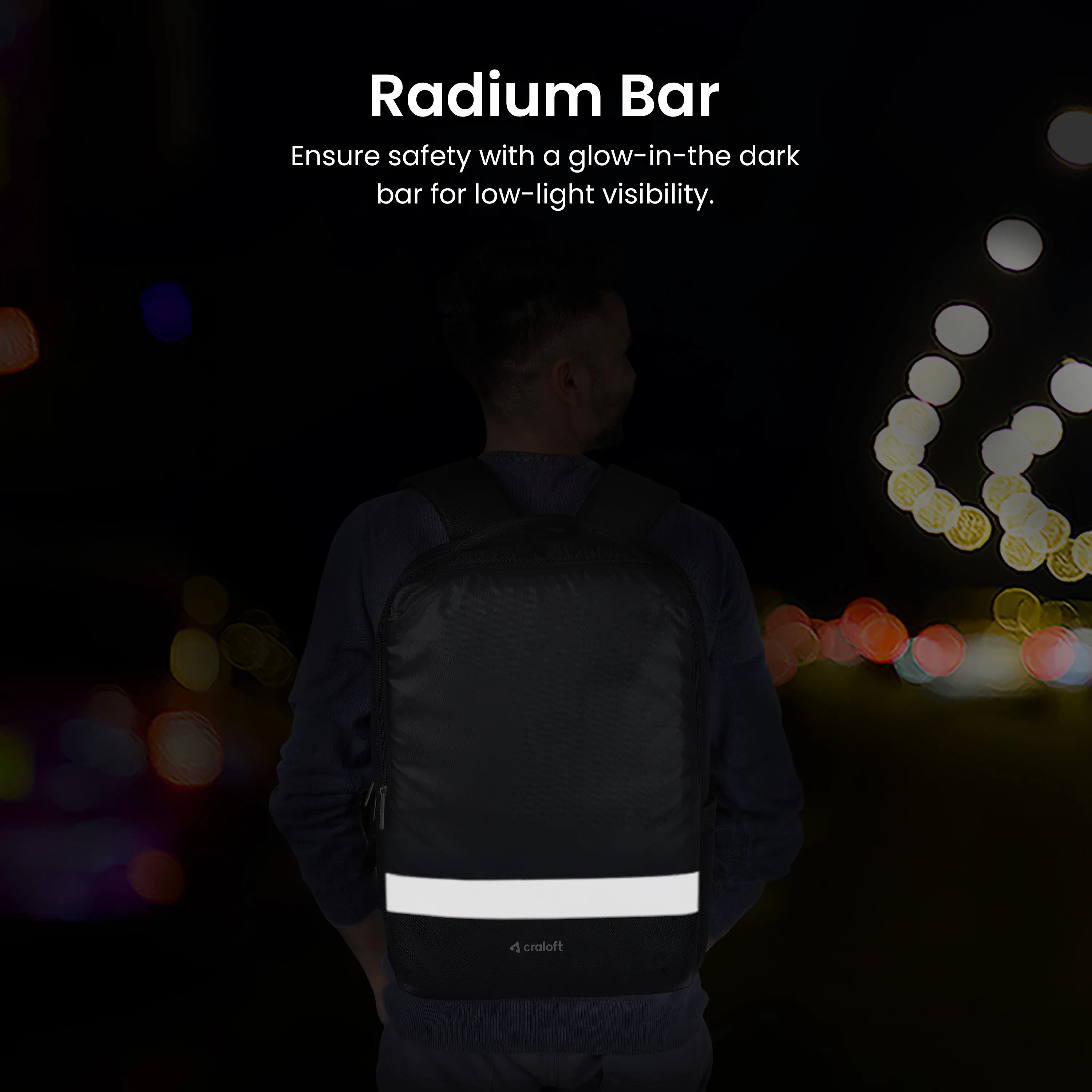 ExecutiveGear 21L Premium Laptop Backpack Bag for Professional (CB1, with Reflective Bar)