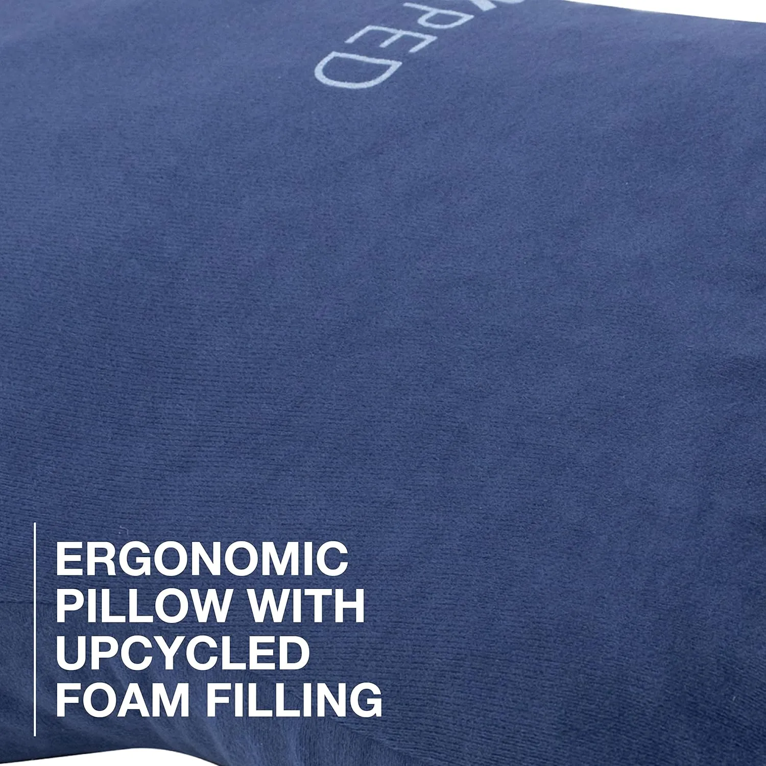 Exped DeepSleep Pillow - Ergonomic Soft & Super Plush Camping Pillow, Navy, Medium