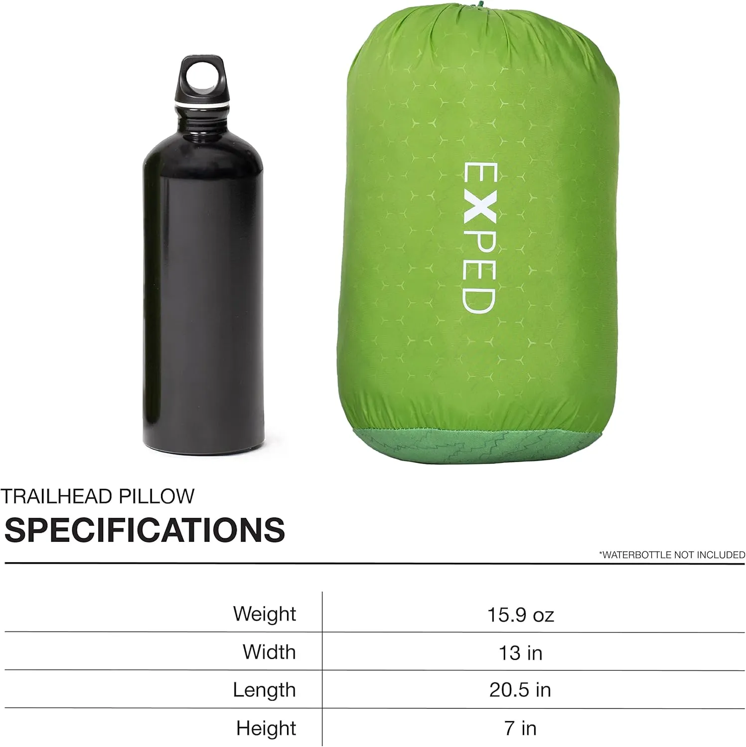Exped Trailhead Pillow | Memory Foam Camping Pillow | Plush & Luxurious Camping Pillow | Large & Comfortable Travel Pillow, Lichen Forest Print, One Size