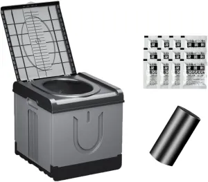 Extra Large Plus Size Big and Tall Portable Toilet, Ideal as Porta Potty for Adults, Camp Toilet, Travel Potty for Car