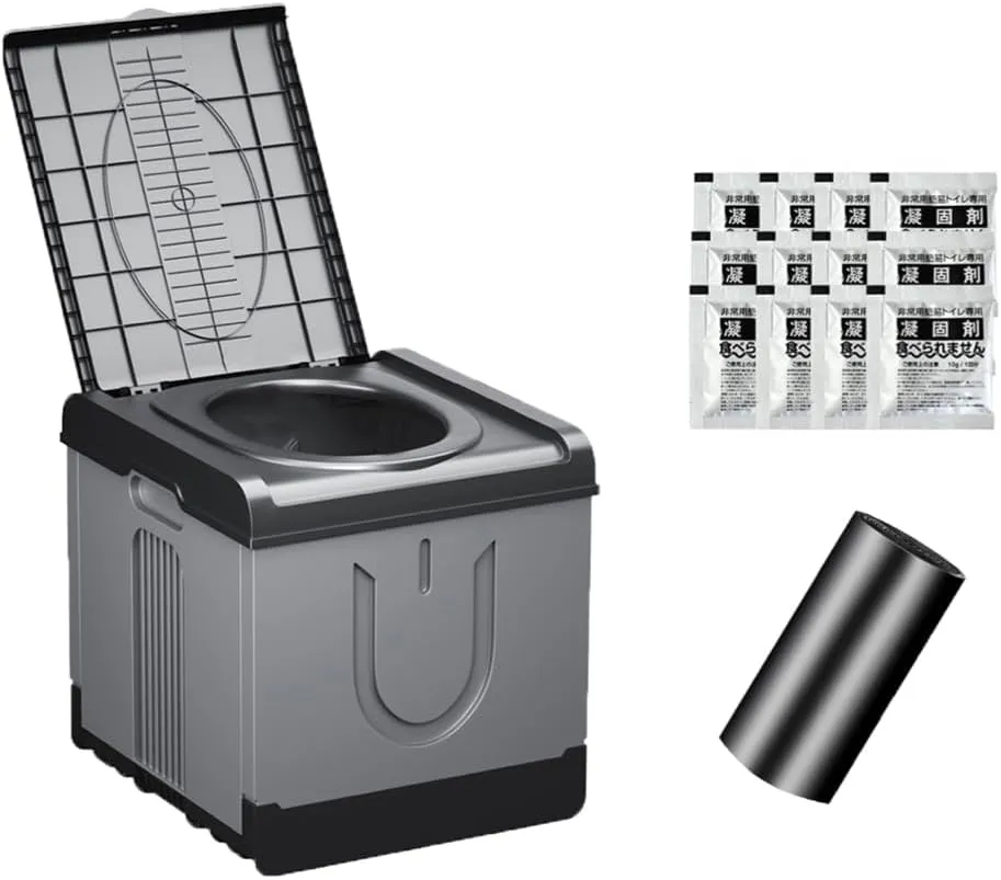 Extra Large Plus Size Big and Tall Portable Toilet, Ideal as Porta Potty for Adults, Camp Toilet, Travel Potty for Car