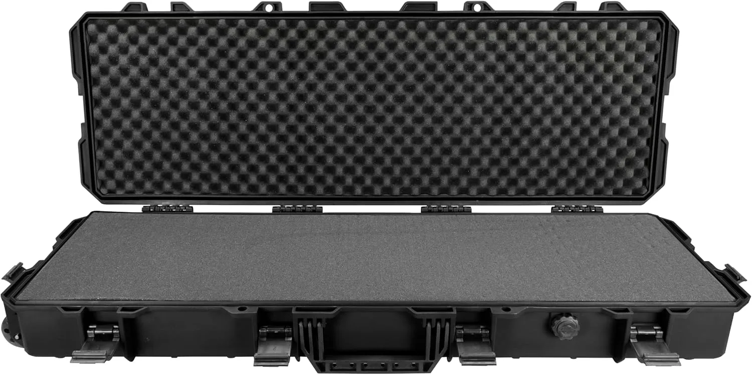 Eylar 39 Inch Intact Series Rolling Hard Rifle Case, Lightweight and Durable Stacker Design with Foam