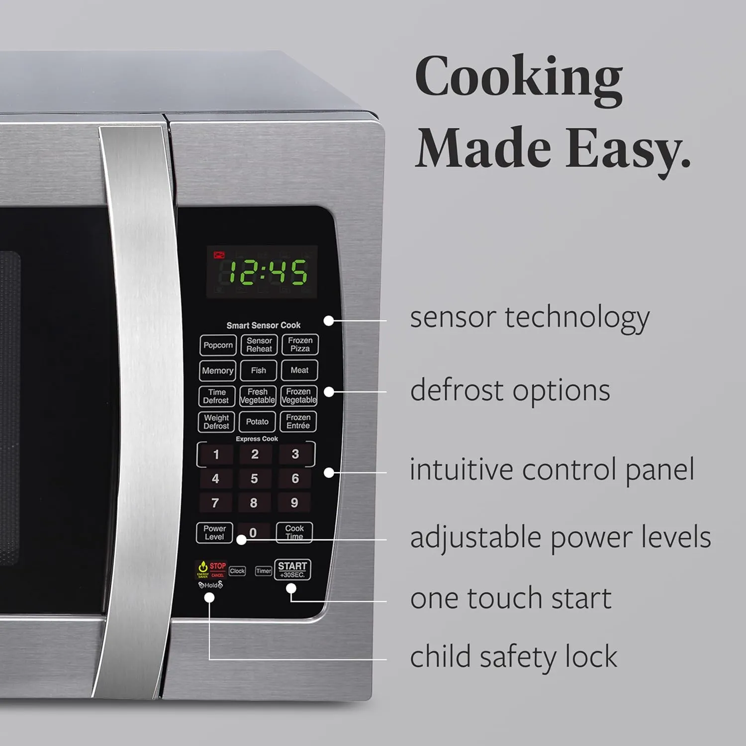 Farberware FMO13AHTBKI Professional 1.3 Cu. Ft. 1100-Watt Microwave Oven with Sensor, Stainless Steel