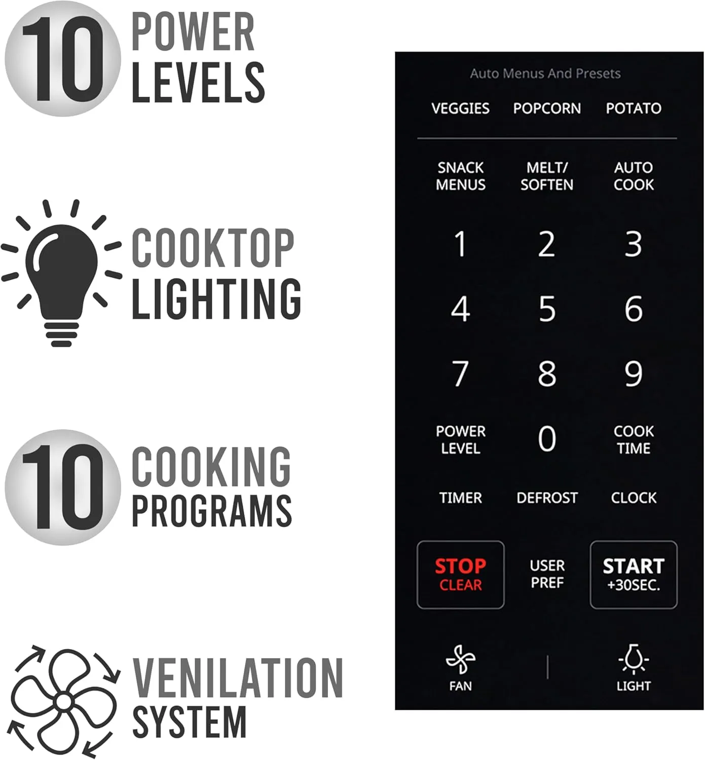 Farberware Over-the-Range Microwave Oven, 1.2 Cu. Ft. - 1000W - Auto Reheat, Multi-Stage Cooking, Melt/Soften Feature, Child Safety Lock, LED Display - Space Efficient & Powerful - Stainless Steel