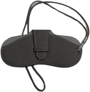 FASHIXD Glasses Case Portable Travel Sunglass Case with Lanyard Eyeglass Pouch Bag Sunglass Holder for Purse For Women Men (Classic-Black)