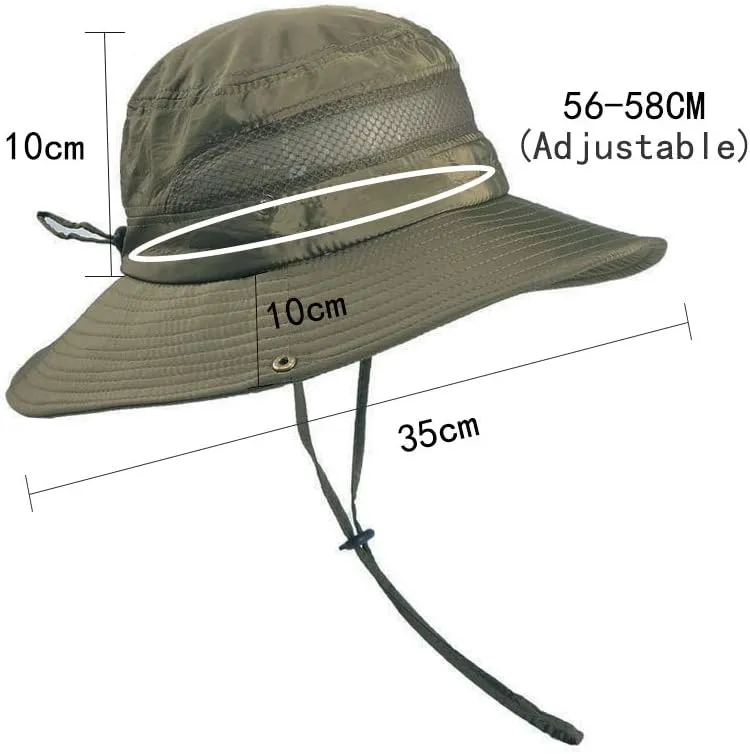 FEOYA Sun Hat Safari Cap with UPF 50  Sun Protection Wide Brim Hat for Hiking Camping Gardening Fishing