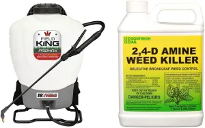 Field King 4 Gallon Battery Powered Backpack Sprayer and Southern Ag Amine 2,4-D Weed Killer