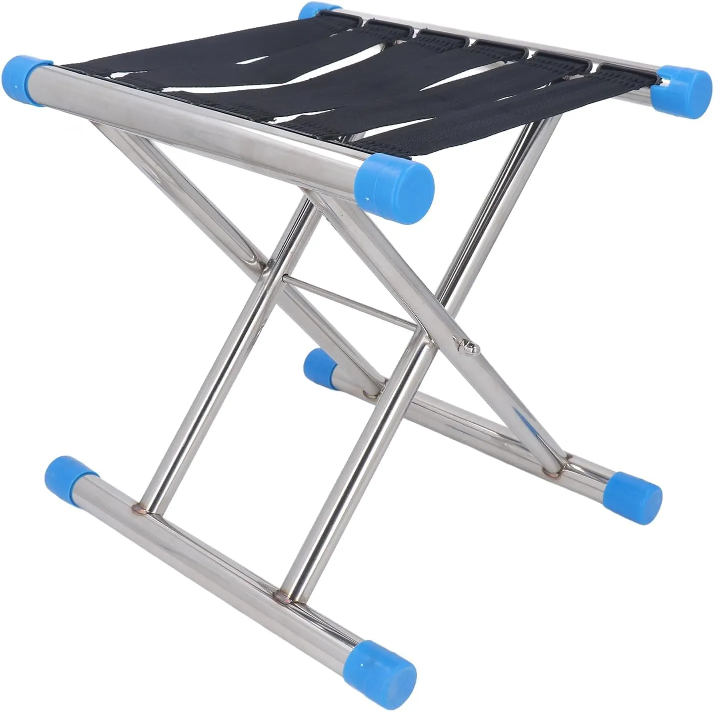 flexman Portable Camping Stool, 600D Oxford Fabric Outdoor Folding Stool, 60Kg Folding Loading Capacity Camping Stool Seat for Camping, Fishing, Gardening, Traveling (B)