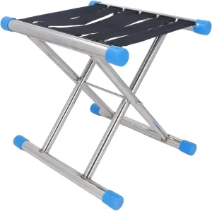 flexman Portable Camping Stool, 600D Oxford Fabric Outdoor Folding Stool, 60Kg Folding Loading Capacity Camping Stool Seat for Camping, Fishing, Gardening, Traveling (B)