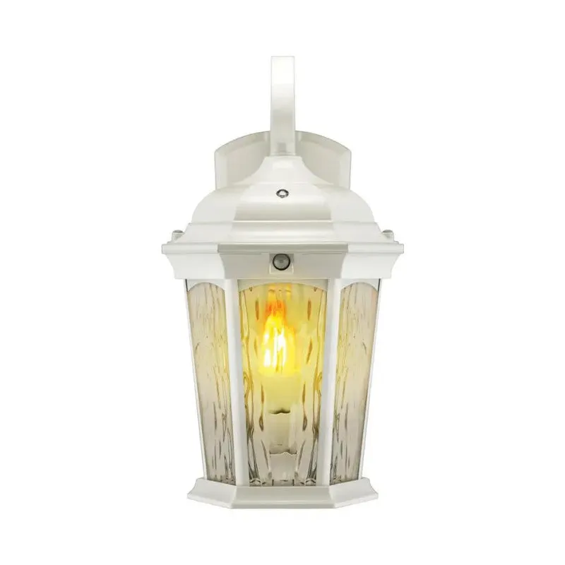 Flickering Flame Lantern, 12.5 Watt, 1200 Lumens, 3000K, Dusk-to-Dawn   Motion Sensor, 120V