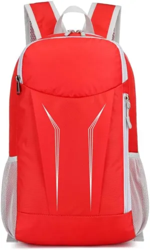 Foldable Backpack Lightweight Outdoor Hiking Daypack Compact Travel Packable Bag for Trekking Camping and Casual Use (Red)