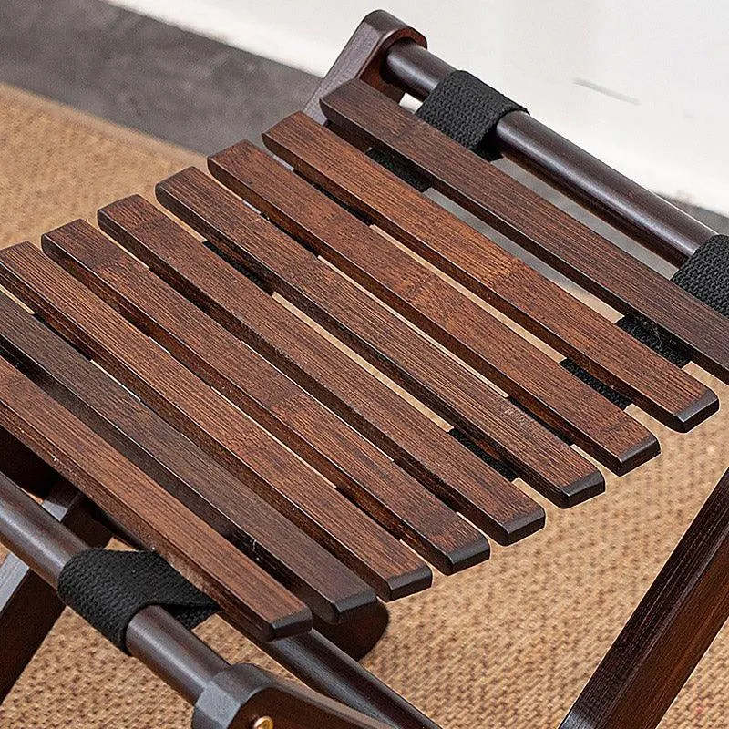 Foldable Bamboo Wooden Stool Small Portable Camping Fishing Seat Outdoor Bench