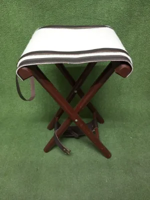 Foldable Camping Stool With Wool Seat