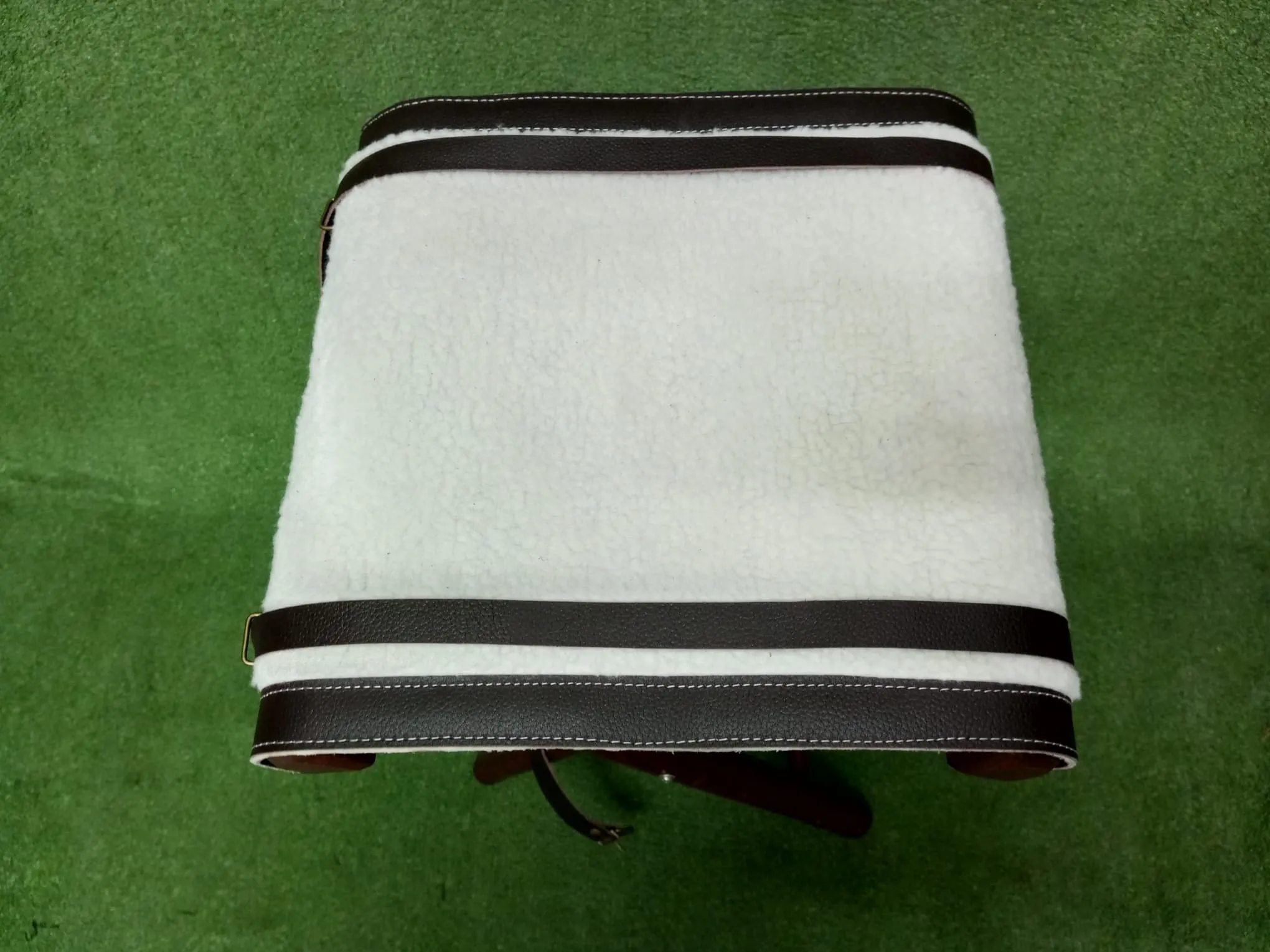 Foldable Camping Stool With Wool Seat
