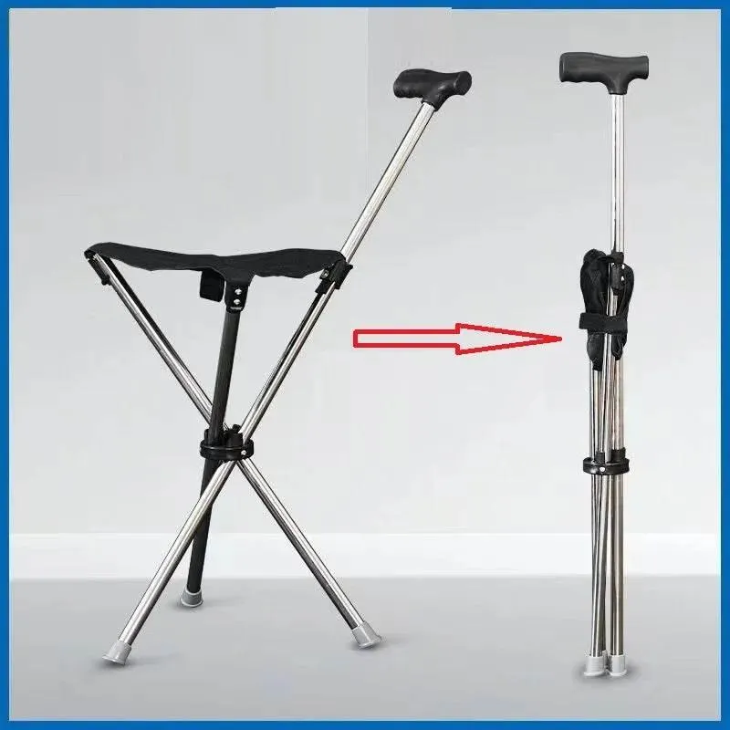 Foldable Travel Walking Stick - Ultra-Light Cane Support