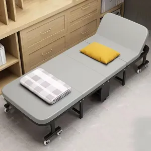 Folding Camping Cot Adjustable 6-Position Camping Cots for Adults Load200kg Cots for Camping with Casters Camping Cots