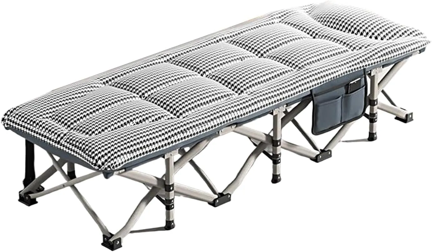Folding Camping Cot for Adults with Mattress, Heavy Duty Sleeping Cot for Adults, Folded Bed for Camp Office Home(188 * 68 * 35cm/74 * 26.8 * 13.8in)