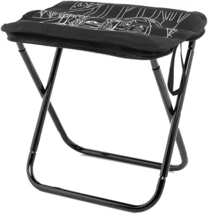 Folding Camping Stool with Storage Bag, Camping Stool Suitable for Mountaineering, Fishing, Leisure, Easy to Carry