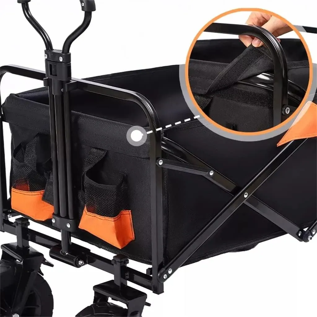 Folding Cart Portable Foldable 150L Large Capacity Multifunction Cart Outdoor Camping Table Light Wagon BBQ Trolley (Argento 105 * 50 * 103cm)
