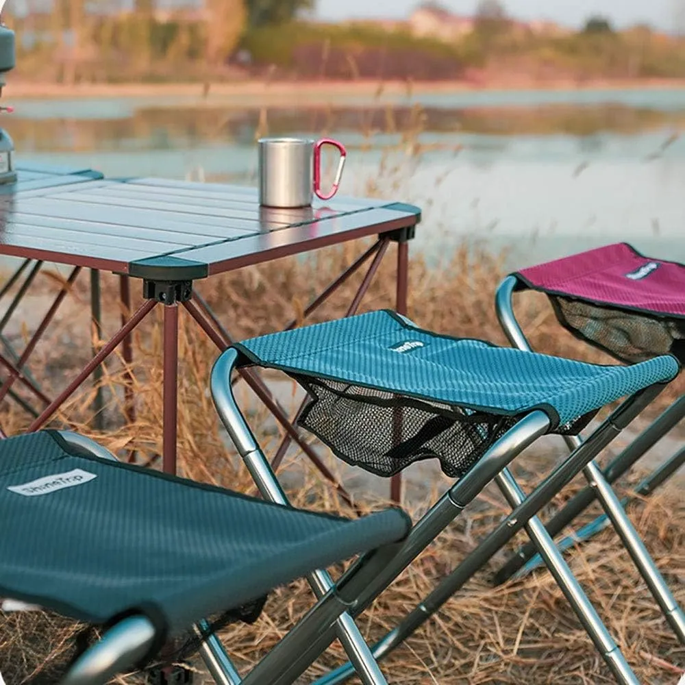 Folding Fishing Chair Outdoor Large Aluminum Alloy Portable Folding Stool Little Mazar Bold Picnic Stool Super Comfort，Firm and Durable/Red/33 * 36 * 40Cm
