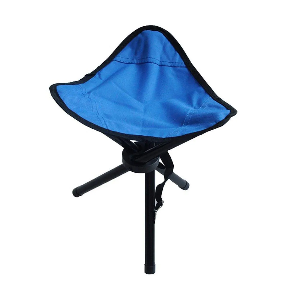 Folding Portable Beach Chair Fishing Stool Outdoor Lightweight Camping Chair - Blue