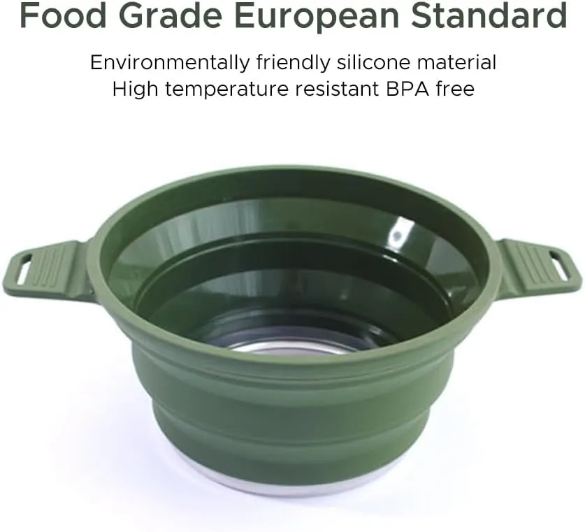 Folding Pot Set Portable Cooking Set Collapsible Cookware Set Outdoor Camping Cookware Set Compact