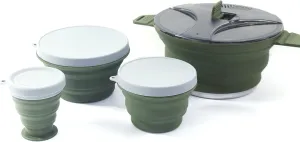 Folding Pot Set Portable Cooking Set Collapsible Cookware Set Outdoor Camping Cookware Set Compact