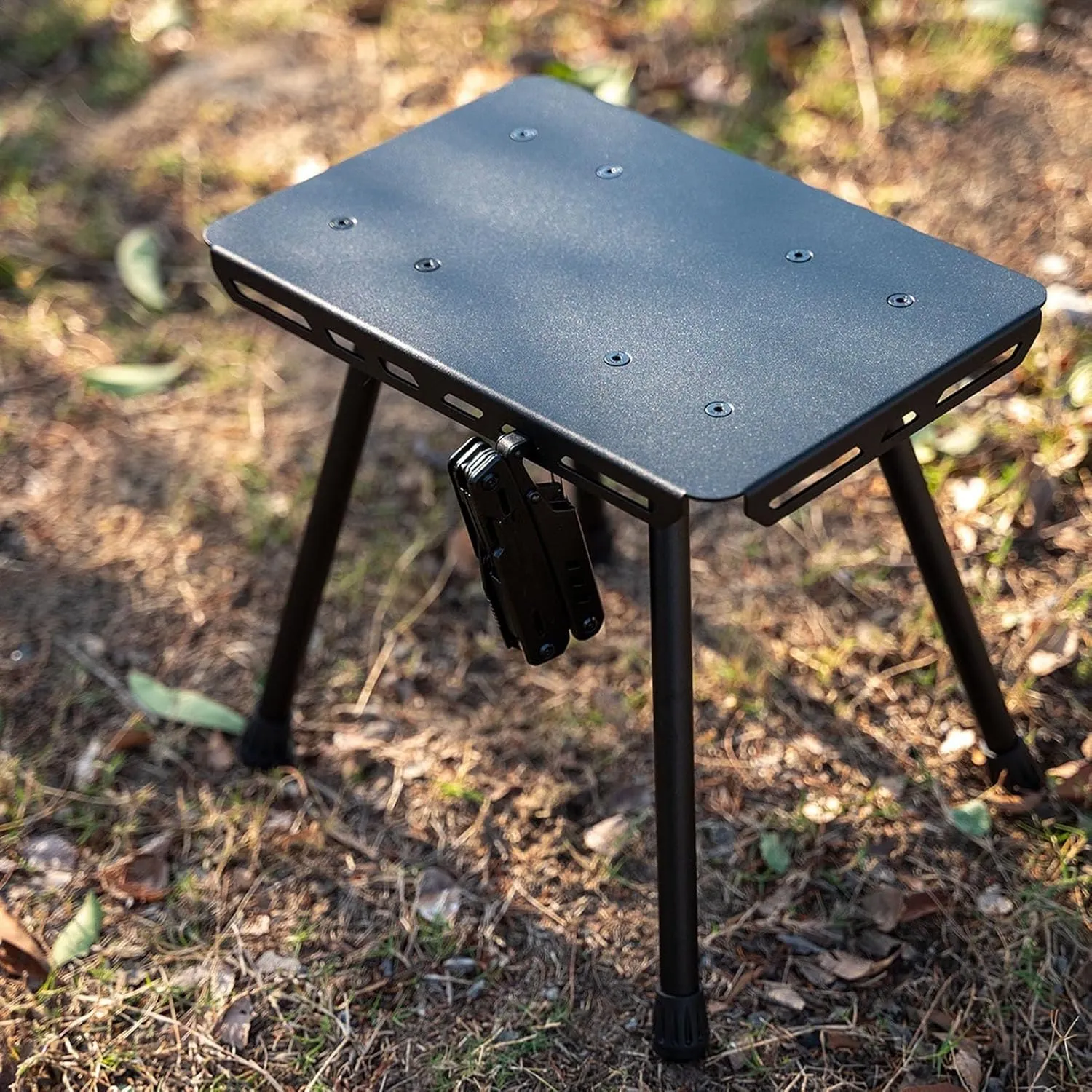 Folding Stool, Camping Stool, Portable Folding Stool, Mini Chair Outdoor Portable Seat, Aluminum Oxford Fabric Seat Cushion for Outdoor Walking, Hiking, Fishing, Hunting (Black)