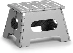 Folding Stool Portable Sturdy Camping Stool Lightweight Adjustable Retractable Stool with Load Capacity 420lbs for Camping Fishing Hiking Climbing BBQ