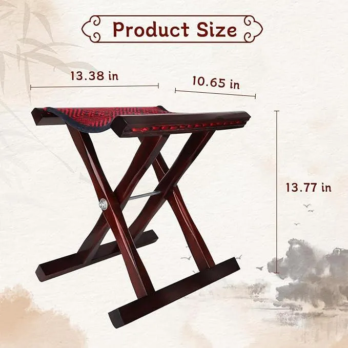 folding stool,collapsible stool,Eco-friendly wooden folding stool for adults,13.4”,foldable stool,portable stool,folding camp stool Camp Chair for Outdoor Kitchen Garden,It can carry up to 500 pounds