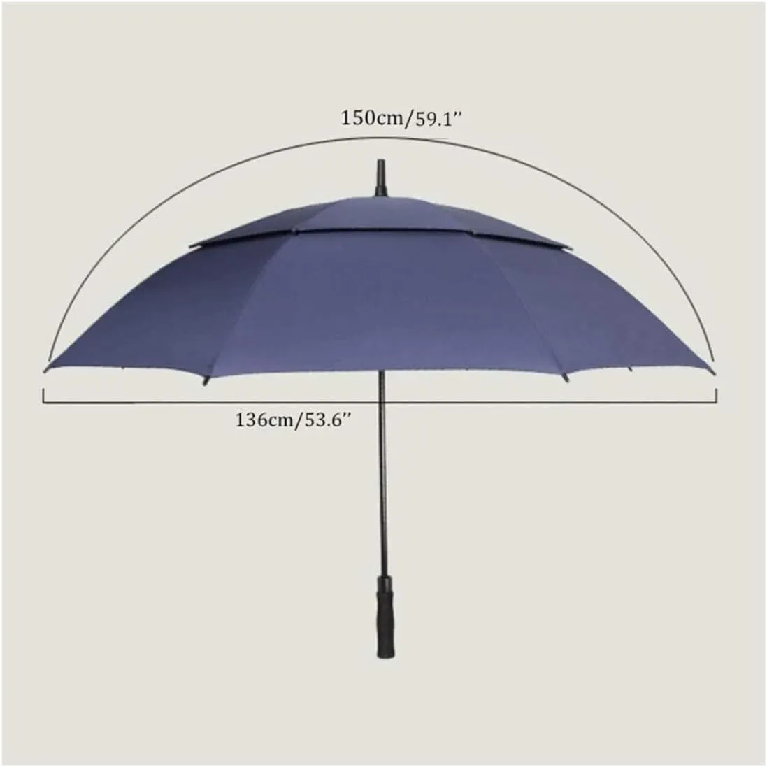 Folding Umbrellas Umbrellas Inch Automatic Open Golf Umbrella Extra Large Oversize Double Canopy Vented Windproof Waterproof Stick Portable (Color : Red)