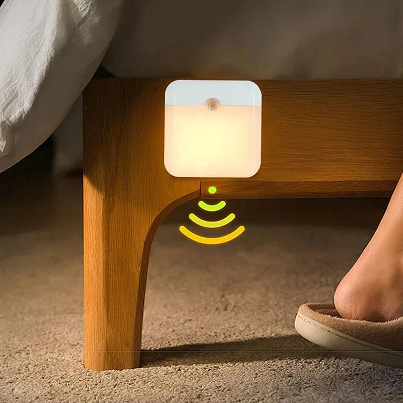 for LED Intelligent Wall VR-compatible Toilet Lamp, Sensor Wireless Motion Stairs Night Light, Rechargeable Lantern Kitchen Closet Human Camping Summer