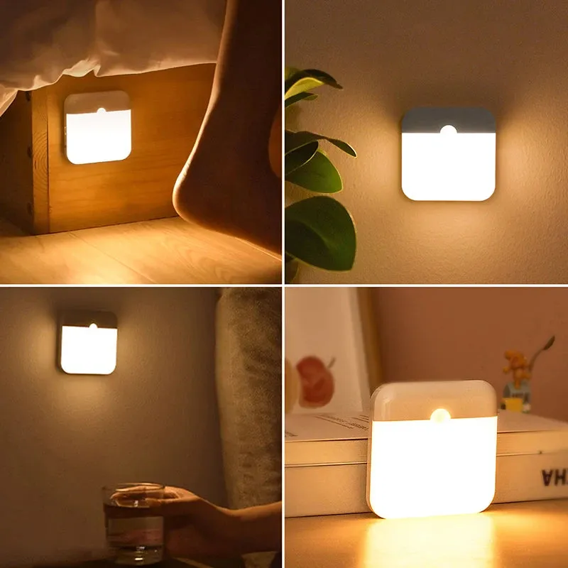 for LED Intelligent Wall VR-compatible Toilet Lamp, Sensor Wireless Motion Stairs Night Light, Rechargeable Lantern Kitchen Closet Human Camping Summer