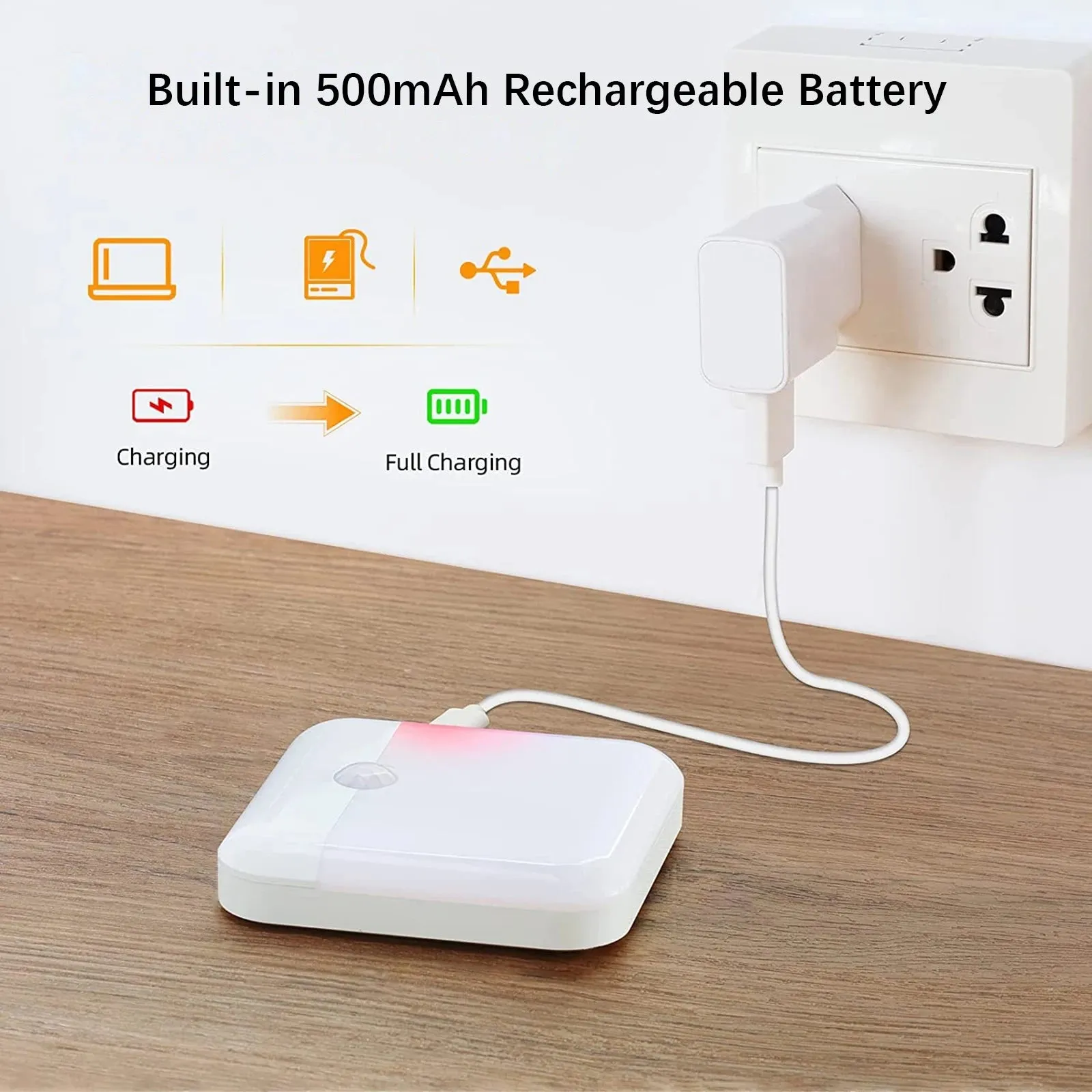 for LED Intelligent Wall VR-compatible Toilet Lamp, Sensor Wireless Motion Stairs Night Light, Rechargeable Lantern Kitchen Closet Human Camping Summer