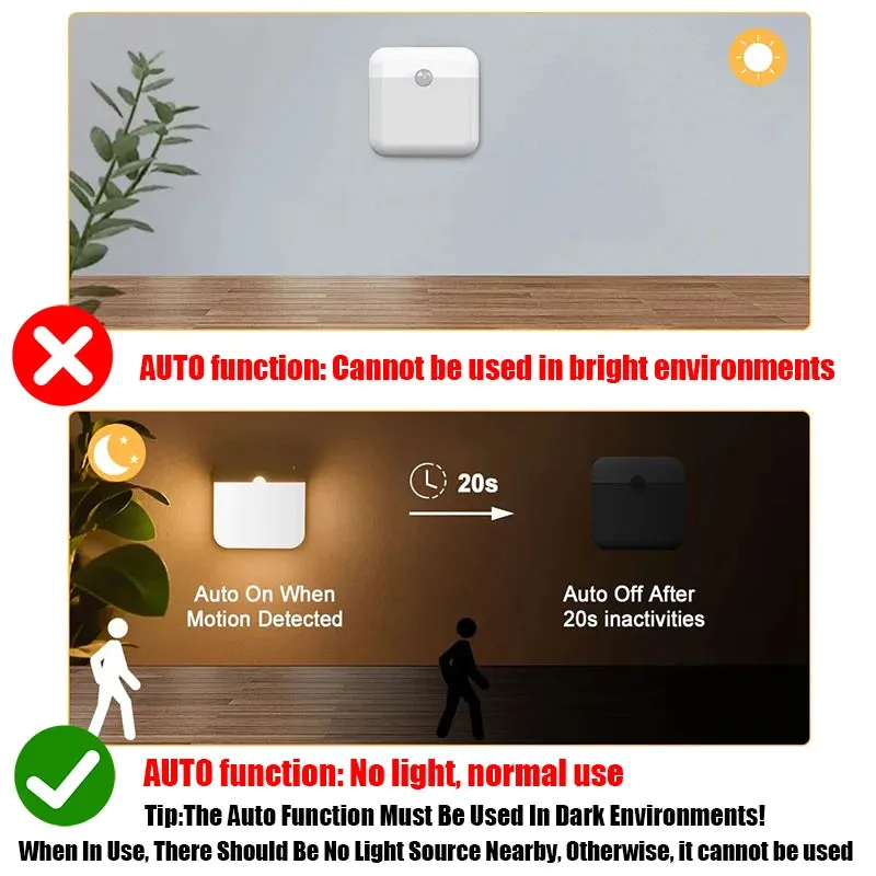 for LED Intelligent Wall VR-compatible Toilet Lamp, Sensor Wireless Motion Stairs Night Light, Rechargeable Lantern Kitchen Closet Human Camping Summer