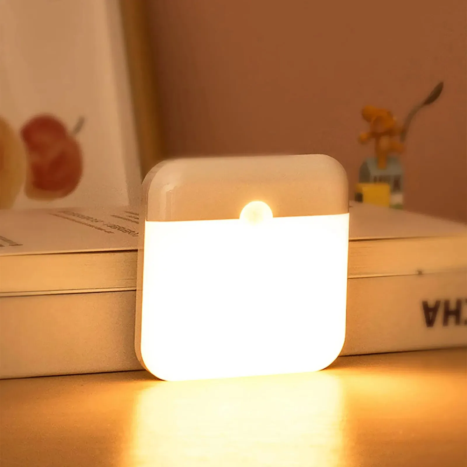 for LED Intelligent Wall VR-compatible Toilet Lamp, Sensor Wireless Motion Stairs Night Light, Rechargeable Lantern Kitchen Closet Human Camping Summer